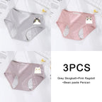 3PCS/set Women's menstrual briefs large flow postpartum water absorption leakproof briefs women's pure cotton menstrual briefs