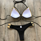 2023 Gold Stamping Women Bikini Set Sexy Padded Women Swimsuit Push Up Bikini Swimwear Summer Beachwear Brazil Bathing Suit