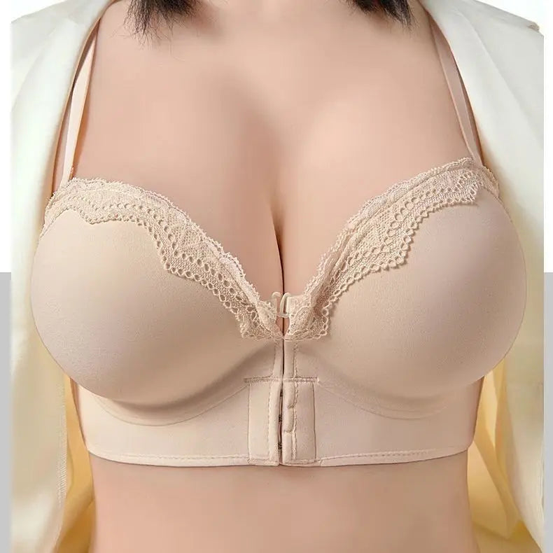 Ultimate Push Up Bra 12cm Padded Front Closure Strapless Plunge Bra for Small Chest Extreme Lift Invisible Back Comfort Wear