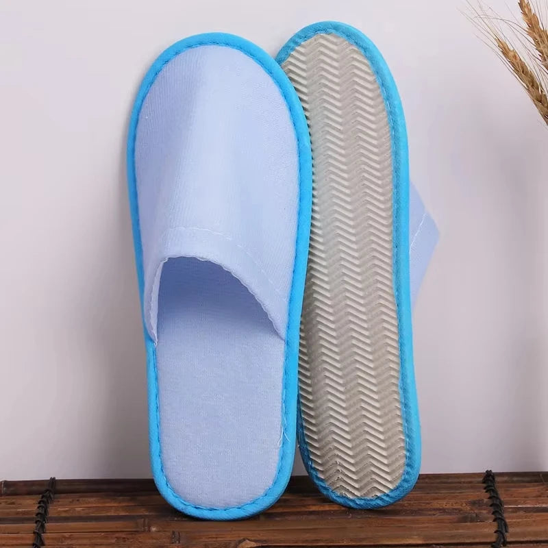Soft Disposable Guest Slippers – 5 or 10 Pair Set