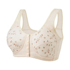 Comfortable Daisy Bras for Older Women Breathable Convenient Front Close Button Cotton Bras No Underwire Plus Size