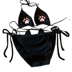 Japan Style Lace Up Lolita Women's Underwear Set Cotton Breathable Kawaii Cat Claw Cute Bra Set Cosplay Cartoon Bra Set Lingerie