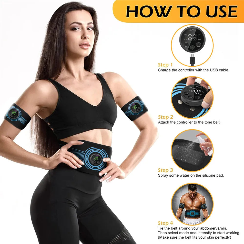 Brangdy EMS Toning Belt – Abdominal & Body Muscle Stimulator