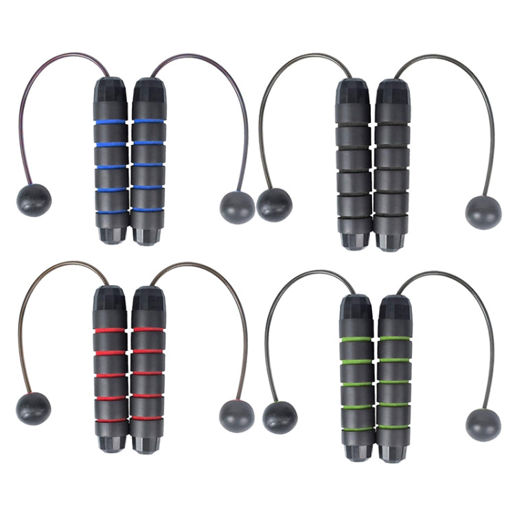 Indoor Ropeless Skipping Fitness Exercise Weight Rope(Black Blue)