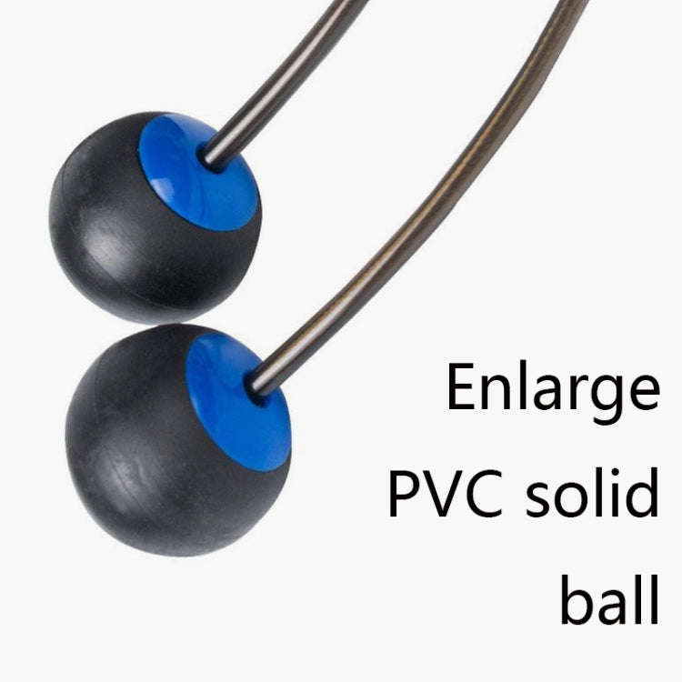 Indoor Ropeless Skipping Fitness Exercise Weight Rope(Black Blue)