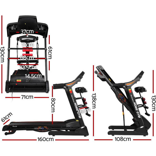 Everfit Treadmill Electric Home Gym Fitness Exercise Machine w/