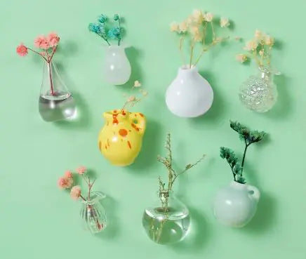 Plant Ceramic Vase Fridge Magnets