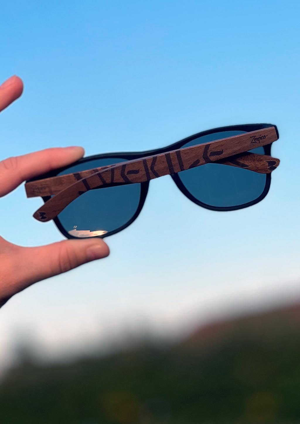 Eyewood | Engraved wooden sunglasses - Viking Runes - Norway