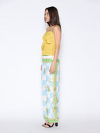 Gracia Fashion Women's Checkmate Print Satin Pajama Pants