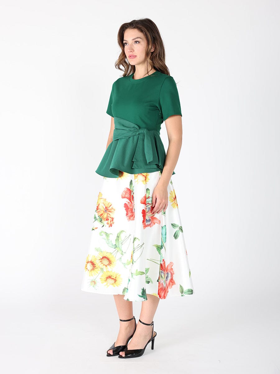 Gracia Fashion Women's Crew Neck Oversized Bow Top