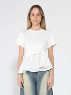 Gracia Fashion Women's Crew Neck Oversized Bow Top