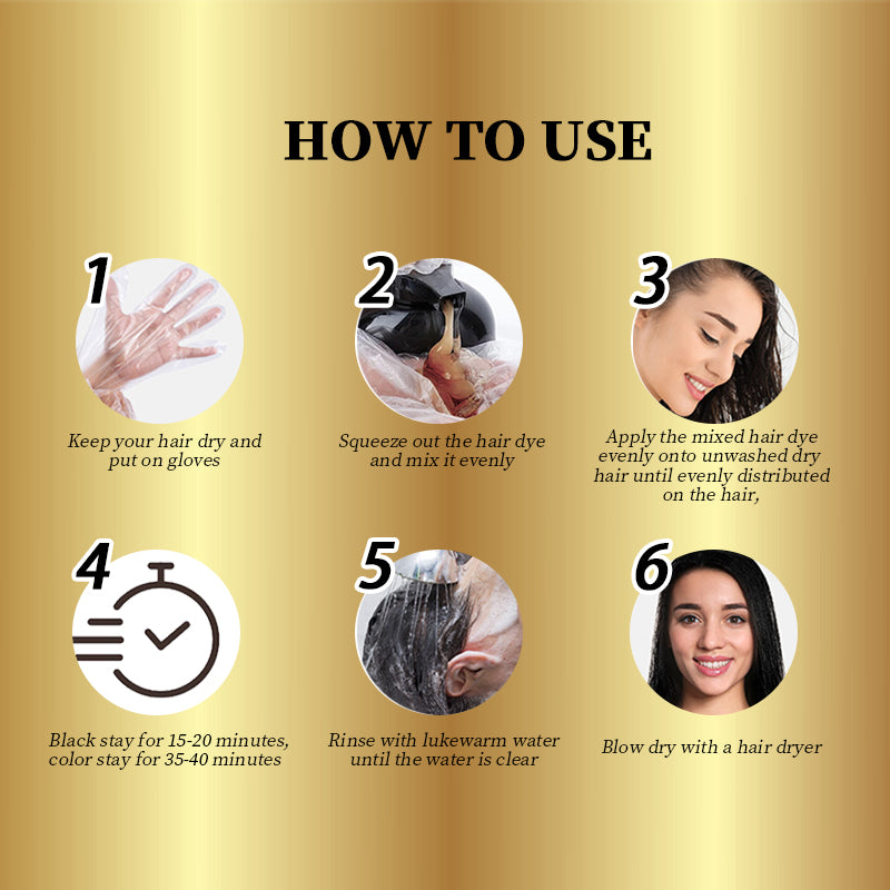 A bottle of plant extract hair dye hair dye black hair