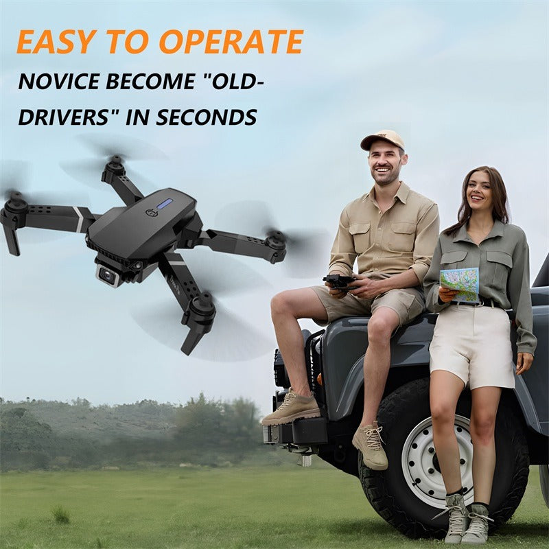 The E88 dual-camera drone