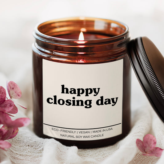 Happy Closing Day Candle