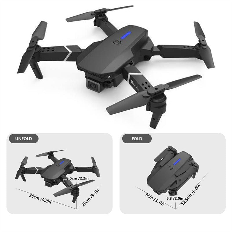 The E88 dual-camera drone