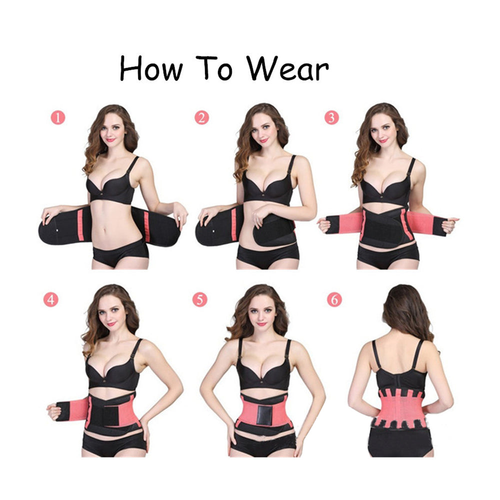 Women Body Shapers Waist Cincher Trimmer Pink XL