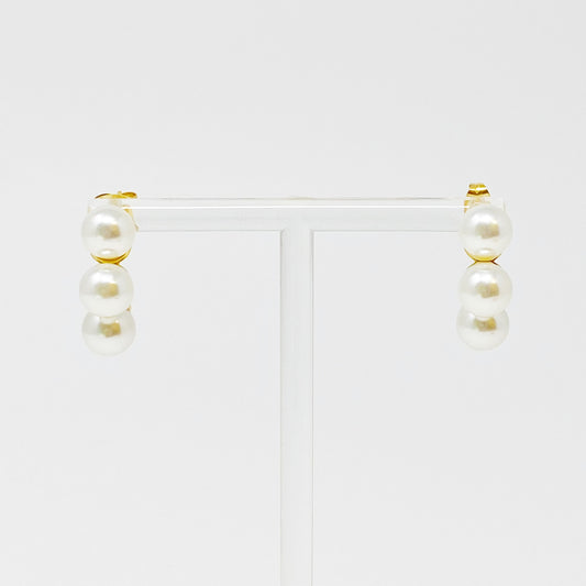 Andante Pearl Hoop Earrings