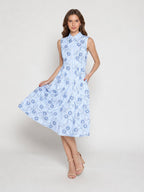 Gracia Fashion Women's Embroidery Flower Sleeveless Dress