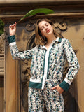 Gracia Fashion Women's Pine Print Button Down Shirt
