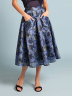 Gracia Fashion Women's Floral Print Organza Skirt