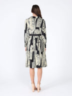 Gracia Fashion Women's Floral print polyster belt dress