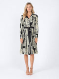 Gracia Fashion Women's Floral print polyster belt dress