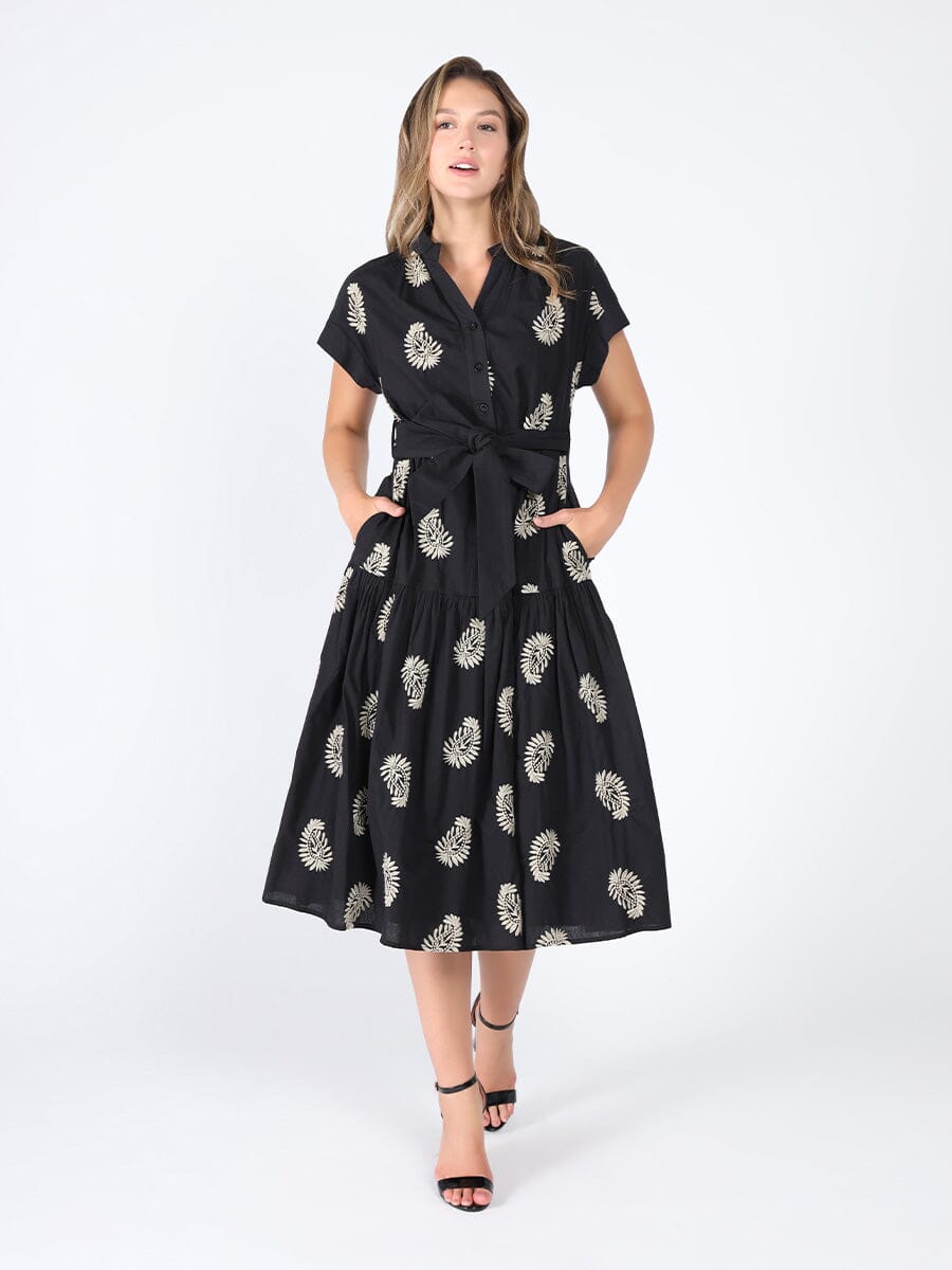 Gracia Fashion Women's Floral Short Sleeve Belt Dress