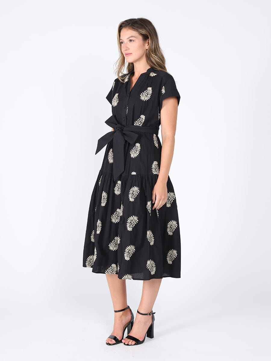 Gracia Fashion Women's Floral Short Sleeve Belt Dress