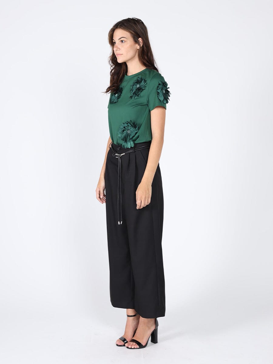 Gracia Fashion Women's Floral Short Sleeve Round Neck T-shirt