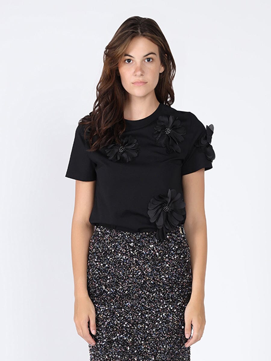 Gracia Fashion Women's Floral Short Sleeve Round Neck T-shirt