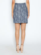 Gracia Fashion Women's Flower Embroidered Mini Denim Skirt