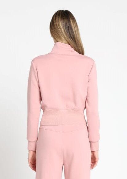 Gracia Fashion Women's Highneck Scuba Assymetrical Ruffled Zip Jacket