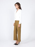 Gracia Fashion Women's Ruffle Front With Button Long Sleeve Jacket