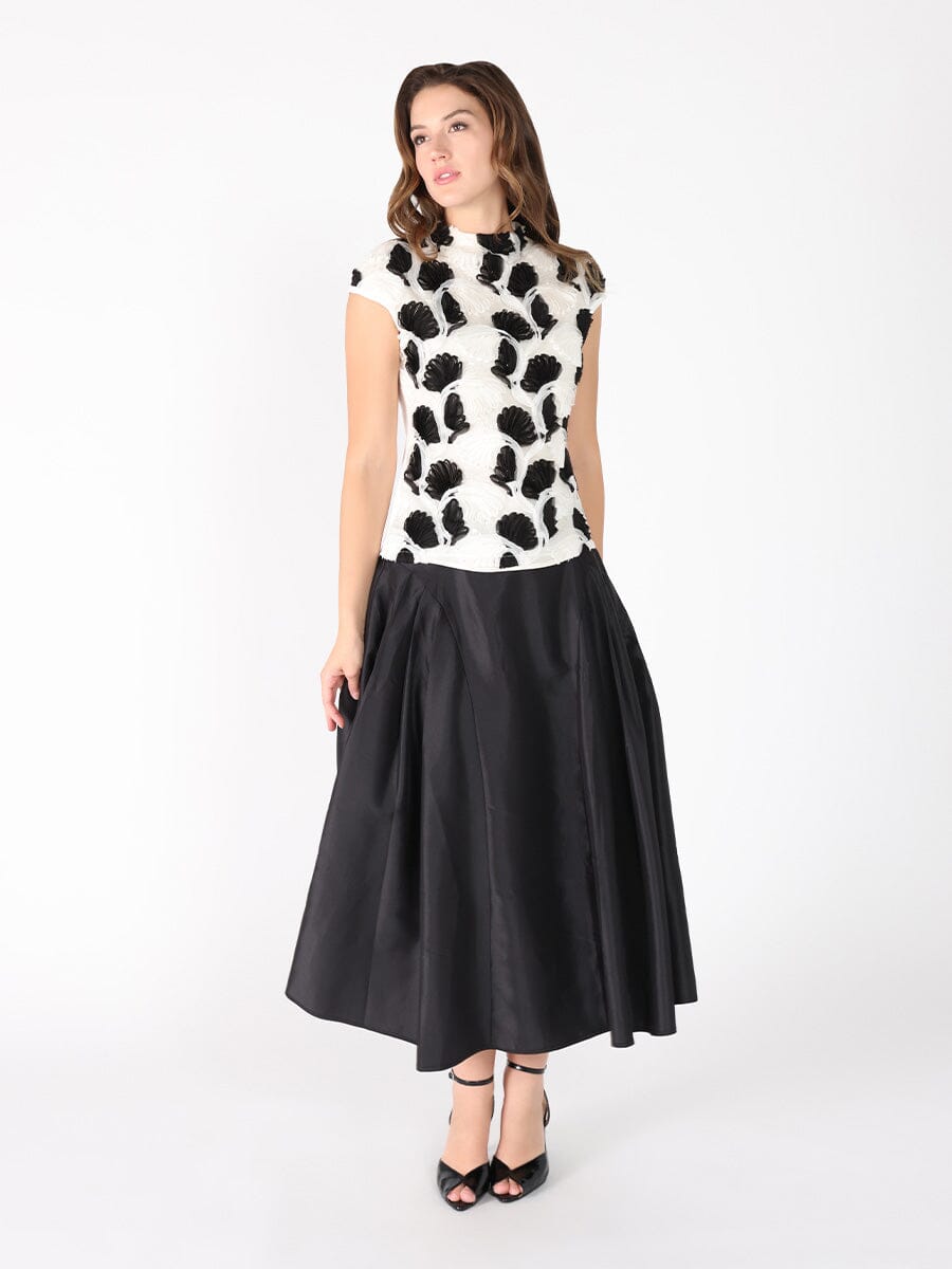 Gracia Fashion Women's Wide Width Skirt with Back Zipper