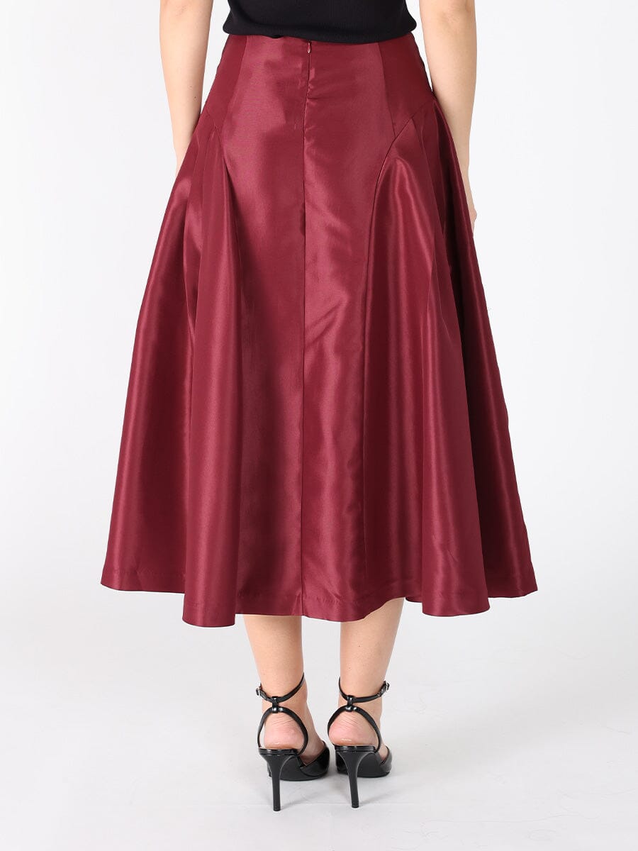 Gracia Fashion Women's Wide Width Skirt with Back Zipper