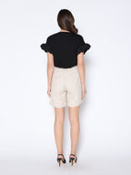 Gracia Fashion Women's Houndstooth Pattern Half Length Short Pants
