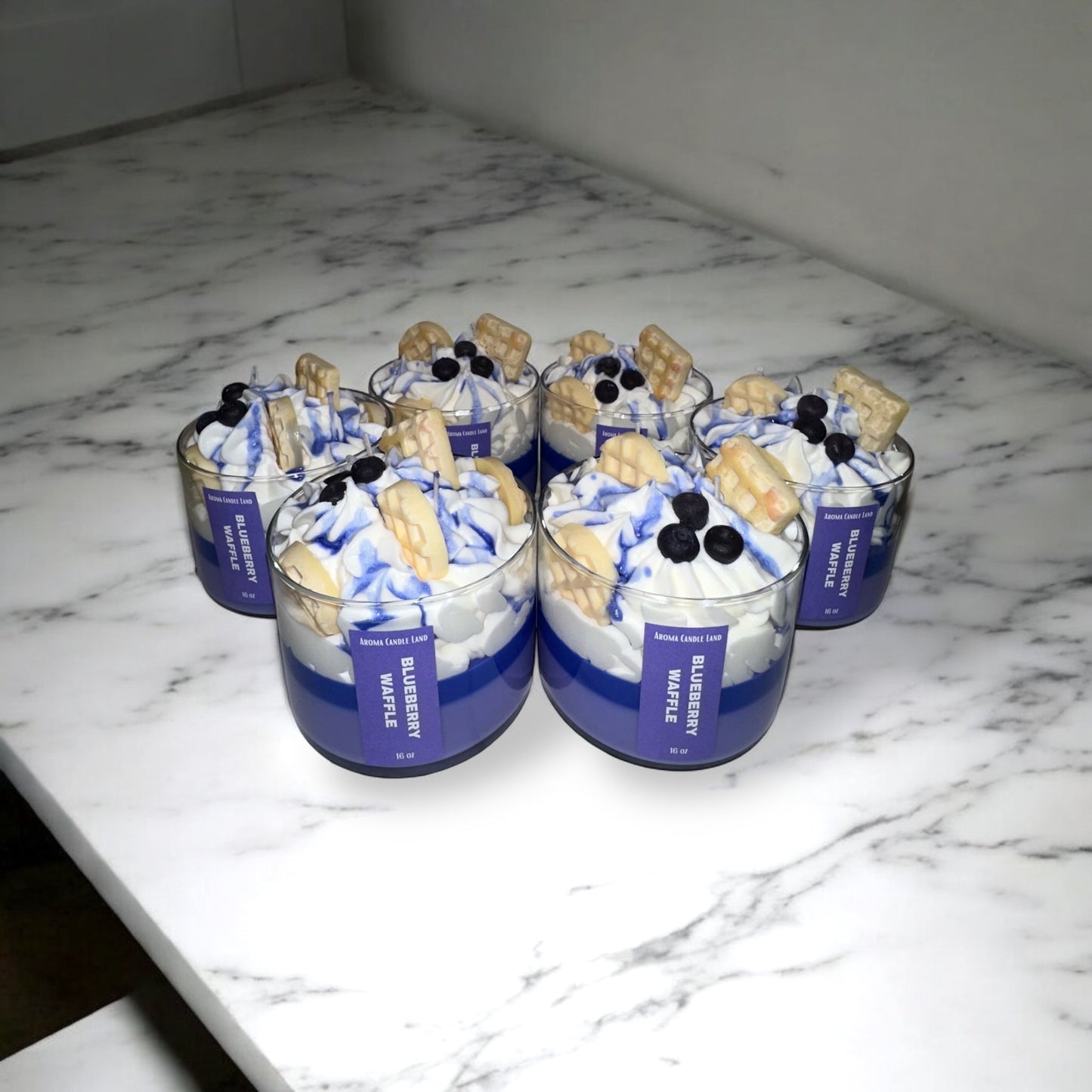 Blueberry Waffle Decorative Candle