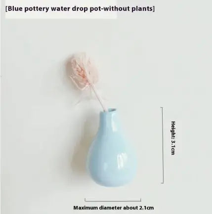 Plant Ceramic Vase Fridge Magnets