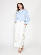 Gracia Fashion Women's Long Sleeve Shirt Button Down Sequin Embellished