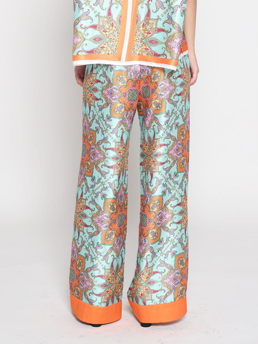 Gracia Fashion Women's Paisley Print Wide Leg Pants