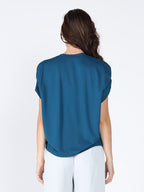 Gracia Fashion Women's Pearl Work Round Neck Top