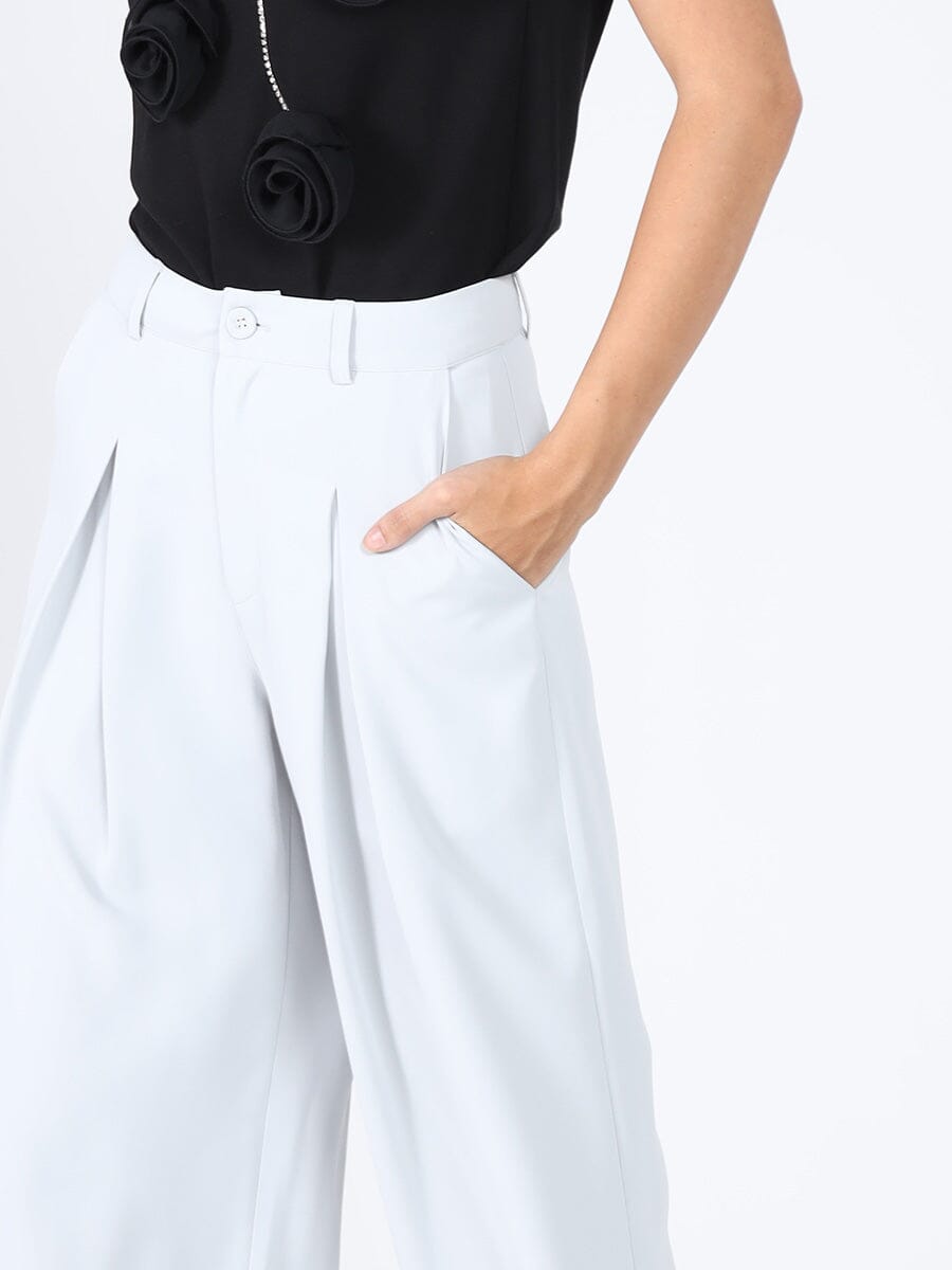 Gracia Fashion Women's Pleated Wide Leg Pants