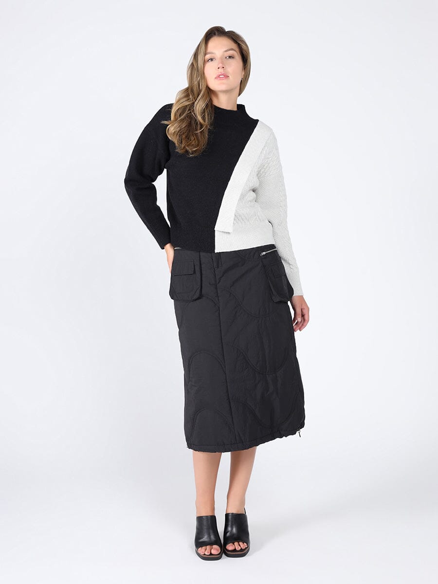 Gracia Fashion Women's Quilted Cargo Skirt
