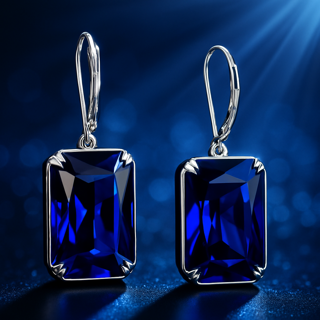 Viking Sapphire Earrings - Collection The Eyes of Freyja