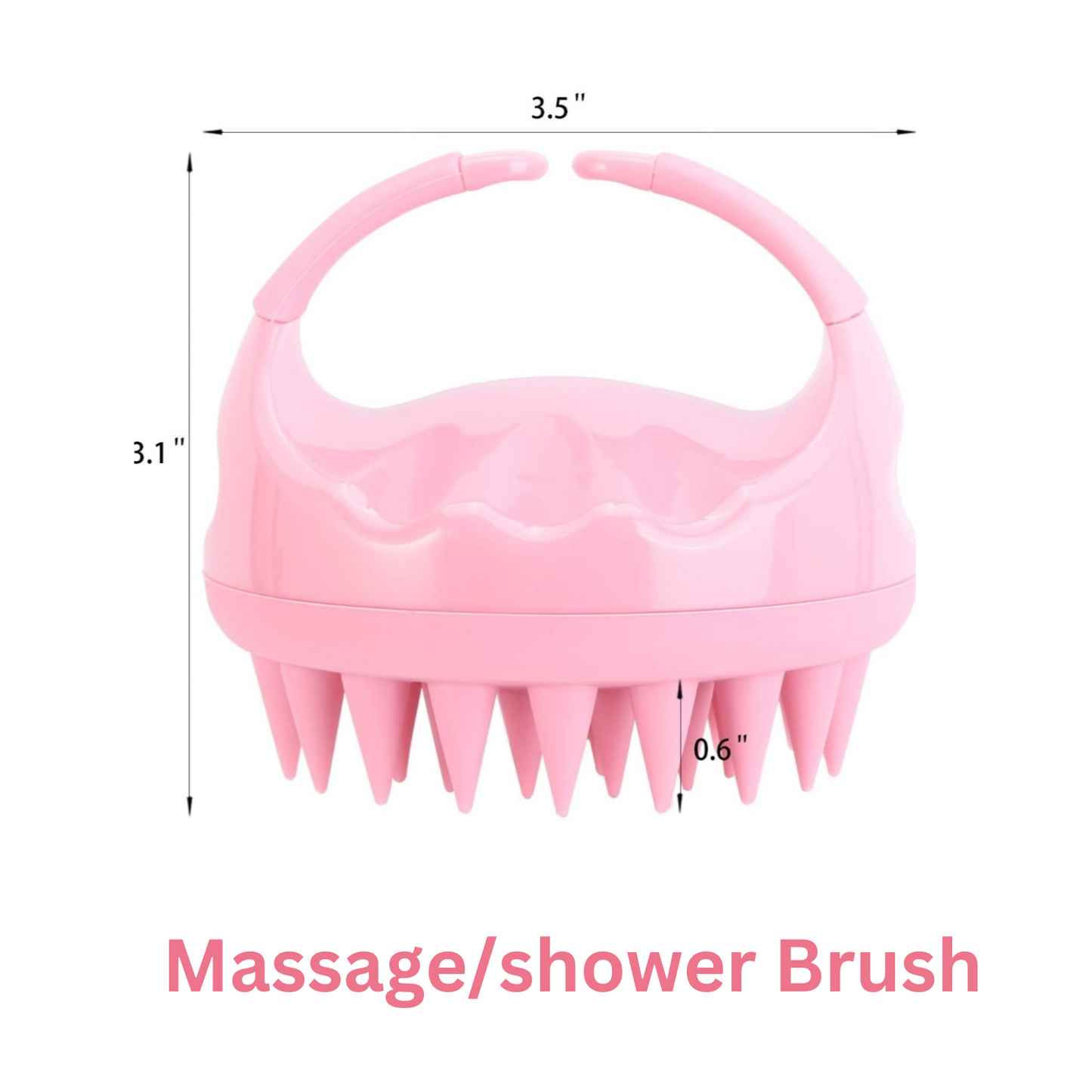 S-Secrets Scalp Massager Shampoo Brush with Soft Silicone Bristles for
