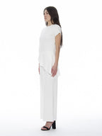Gracia Fashion Women's Wide Leg Pants With Elastic Back