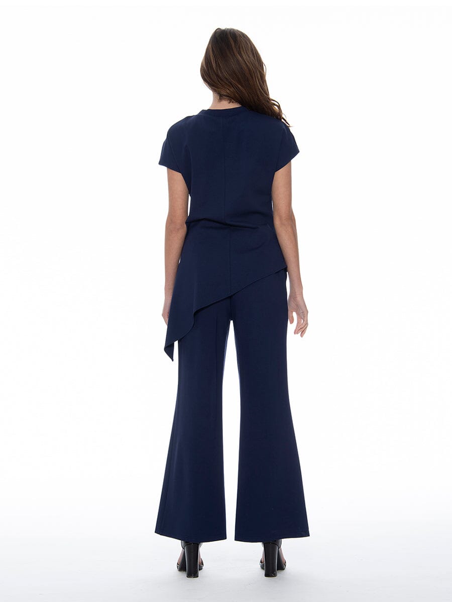 Gracia Fashion Women's Wide Leg Pants With Elastic Back