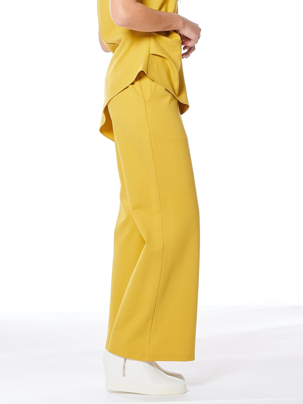 Gracia Fashion Women's Wide Leg Pants With Elastic Back