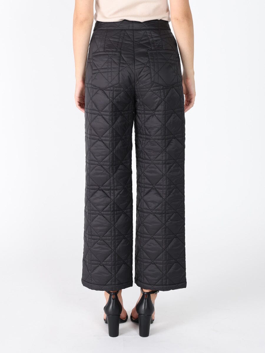 Gracia Fashion Women's Straight Leg Quilted Puffer Pants