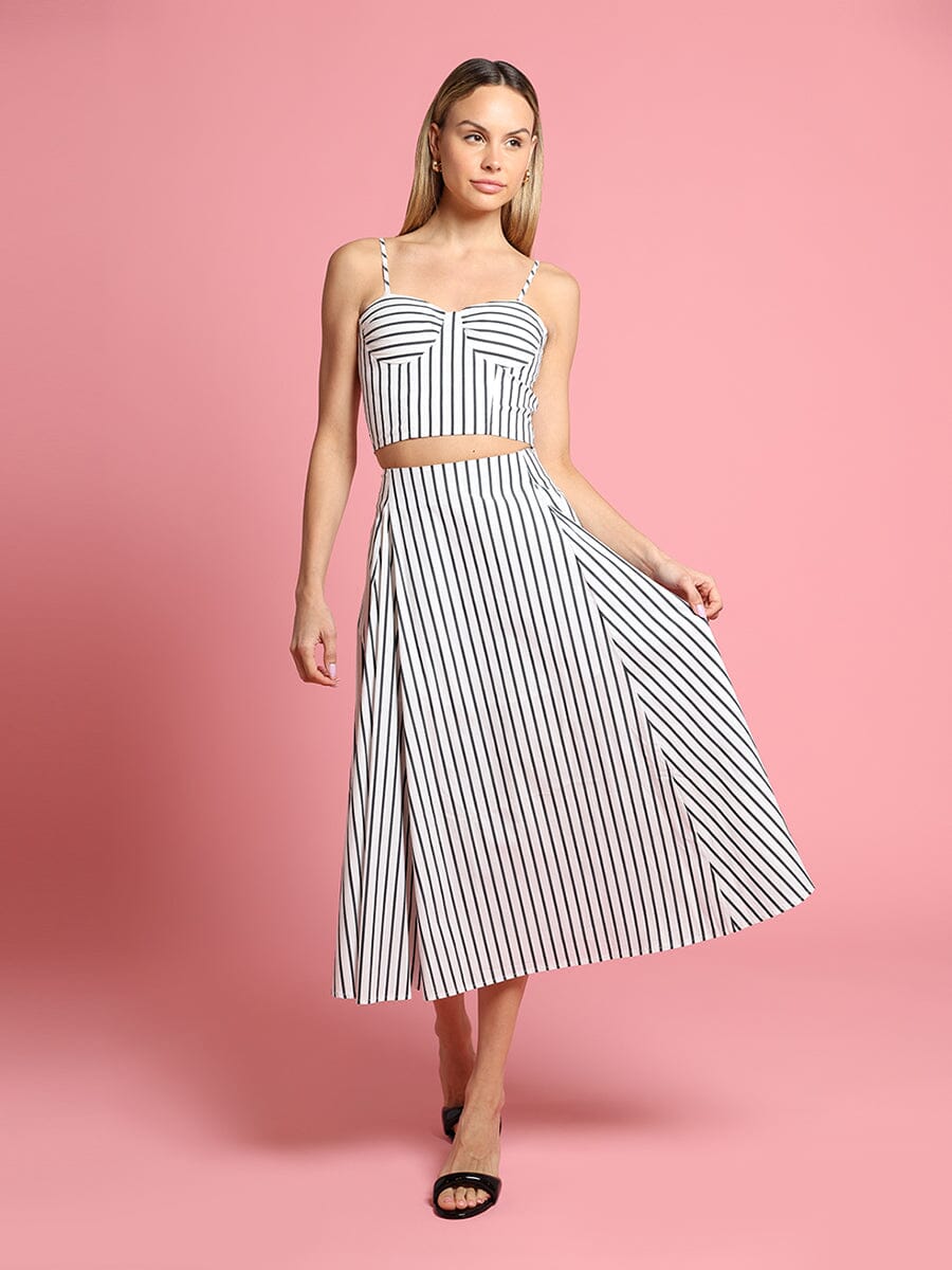 Gracia Fashion Women's Striped Bralette Top